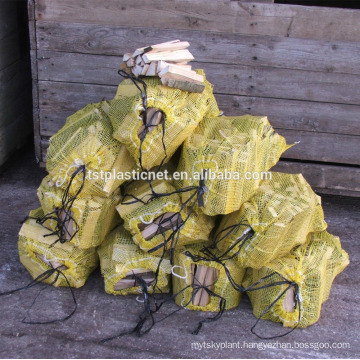 strong and cheap plastic mesh bags for firewood with UV